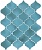 Плитка настенная Арабески Майолика 260x300 голубая 65005